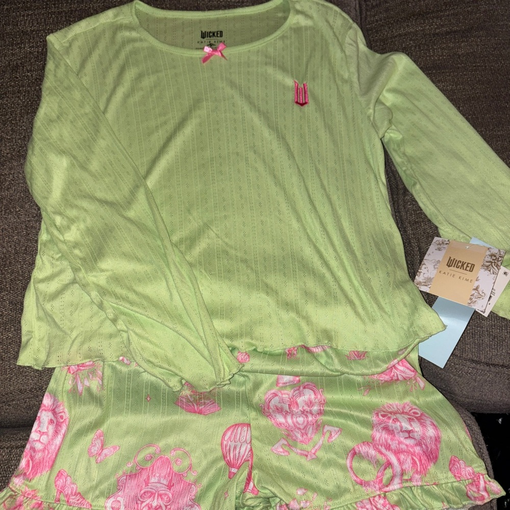 Wicked Green and Pink Pajama Set